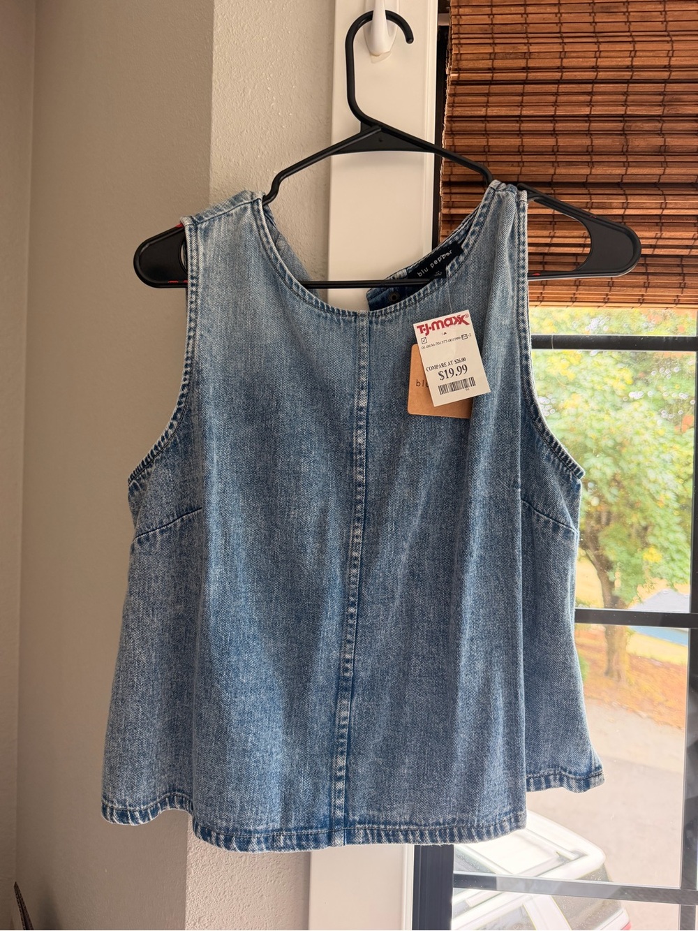 Blu Pepper Light Wash Denim Tank Top